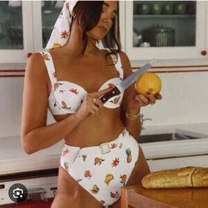 WeWoreWhat fruit high waisted bikini set